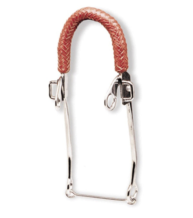 Jacks - Chrome Plated Braided Leather Hackamore Bit