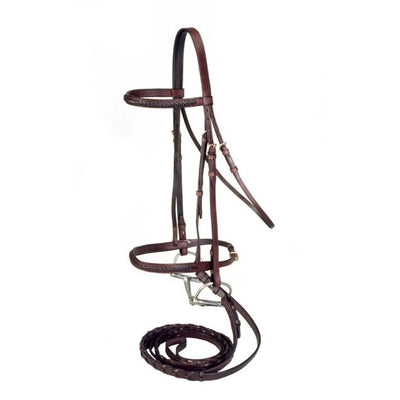 Tough1 - Braided Hunt Bridle Cob (Available in Brown)