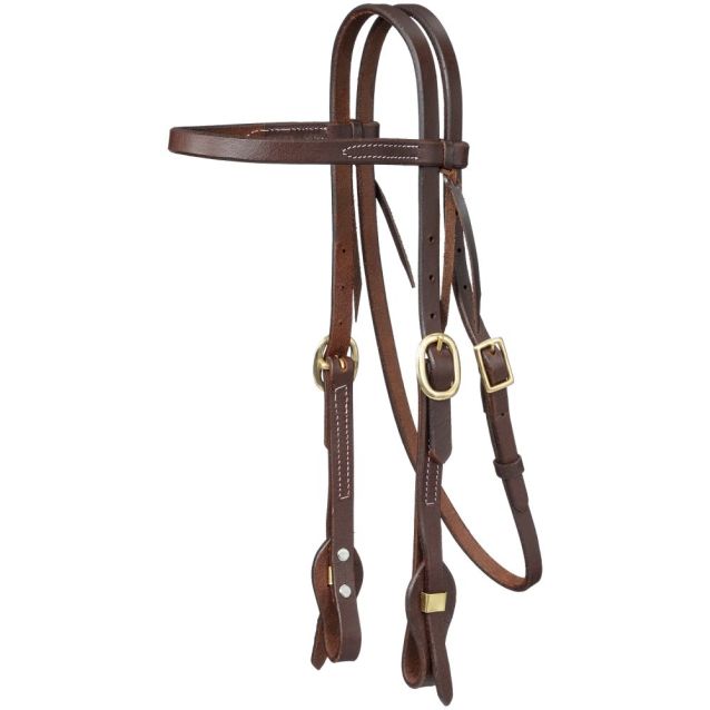 Royal King - Harness Leather Browband Headstall with Quick Change Ends