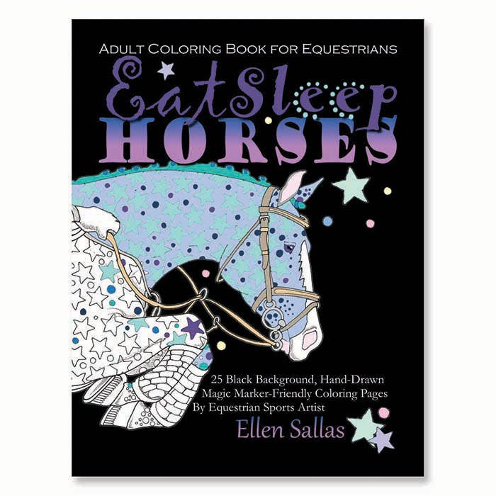 Eat Sleep Horses Coloring Book