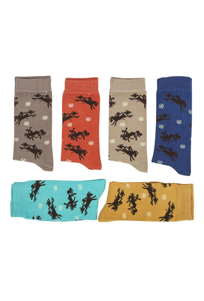 AWST Int'l "Lila" Bucking Horses Socks