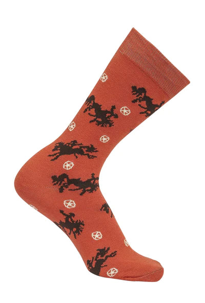 AWST Int'l "Lila" Bucking Horses Socks