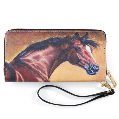 AWST Int'l "Lila" Bay Horse Head Clutch Wallet