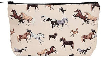 AWST Int'l "Lila" Horses All Over Cosmetic Pouch - Medium