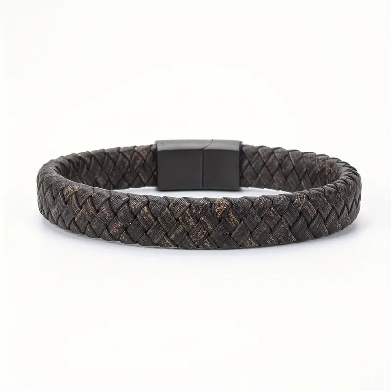 Retro Handmade Cowhide Woven Bracelet