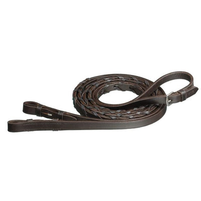 Tough1 - Extra Long Laced Reins 60" (Available in Brown)