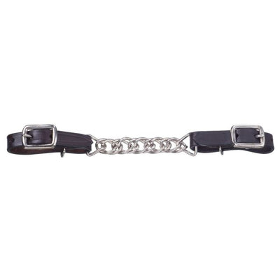 Royal King - Flat Leather Curb Chain (Dark or Medium)