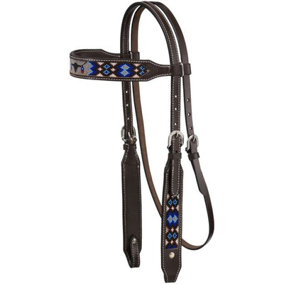 Royal King - Beaded Longhorn Browband Headstall