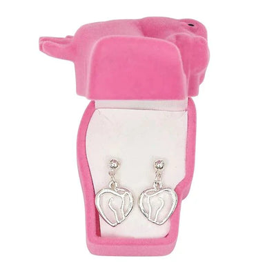 AWST Int'l Horse Head Heart Earrings with Horse Head Giftbox