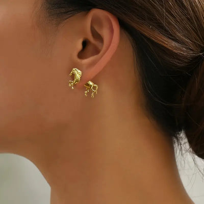 3D Horse Earrings - 2 Pieces