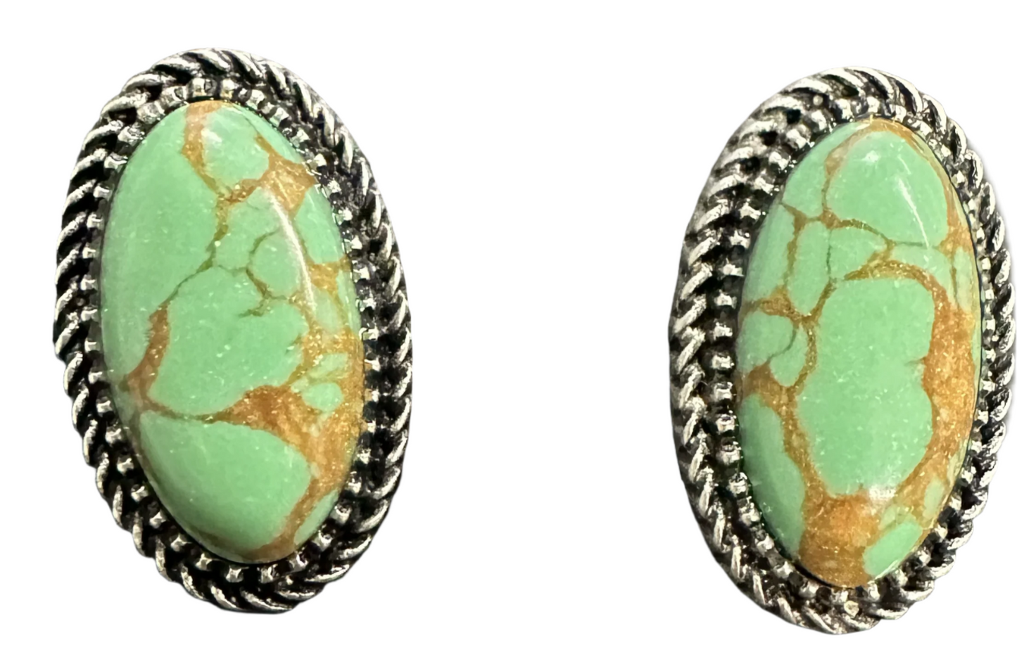 Crackle Turquoise Post Earrings (Multiple Colors Available)