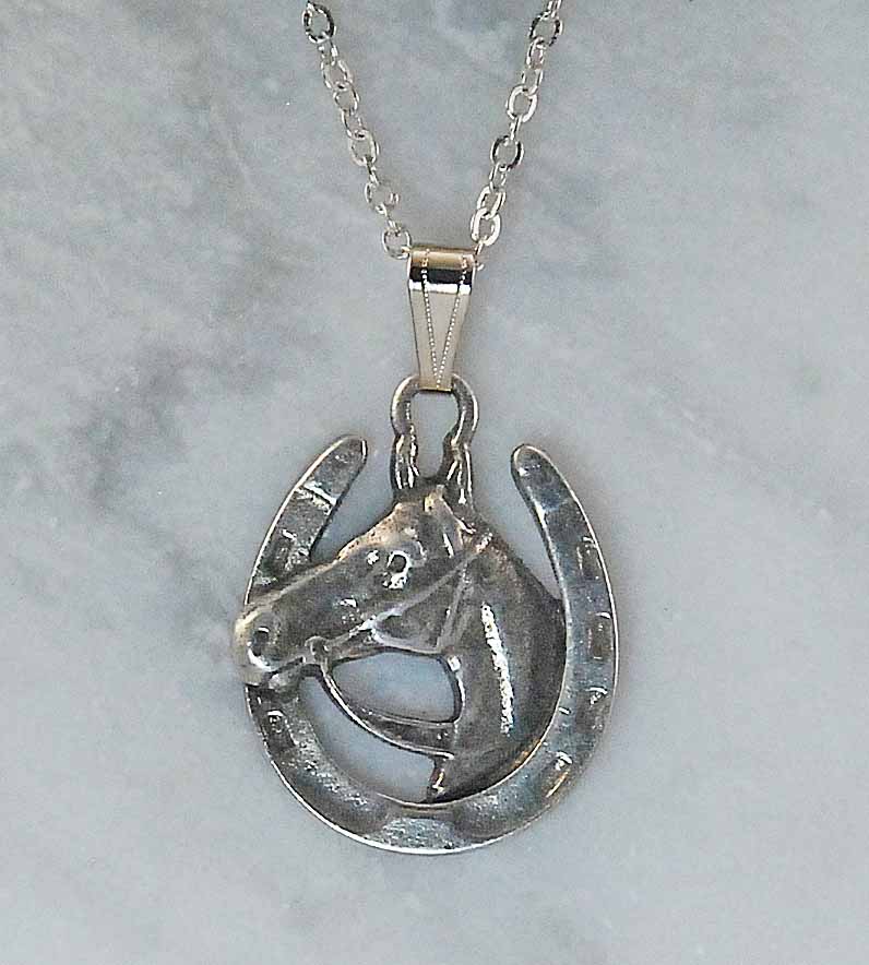 The Finishing Touch - Horse Head with Reins Necklace