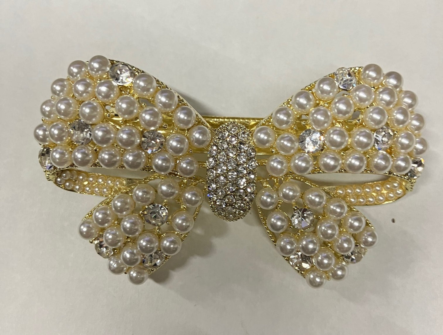 Pearl Bow Hair Clips (Available in Gold and Silver)