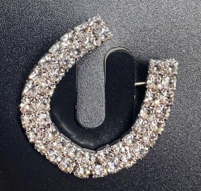 Rhinestone Horseshoe Lapel Pin