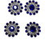 Jeweled Flower Pins