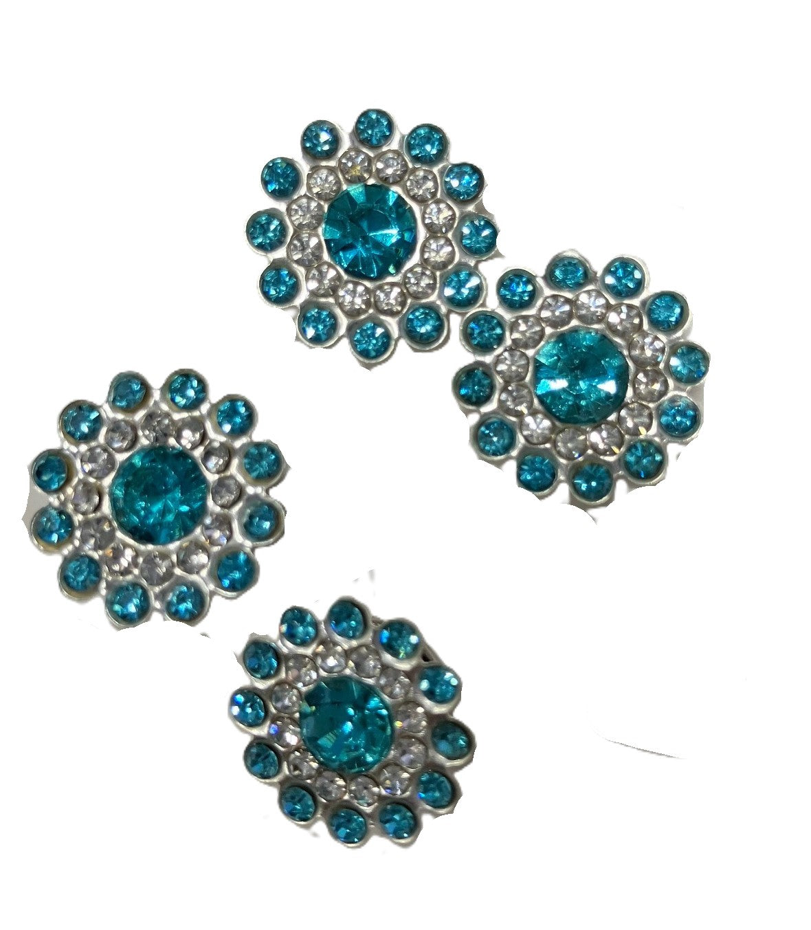 Jeweled Flower Pins