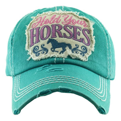 AWST Distressed "Hold Your Horses" Cap