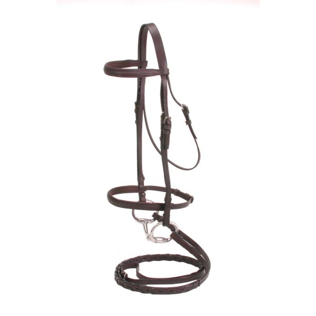 Tough1 - Padded Snaffle Bridle (Available in Brown)