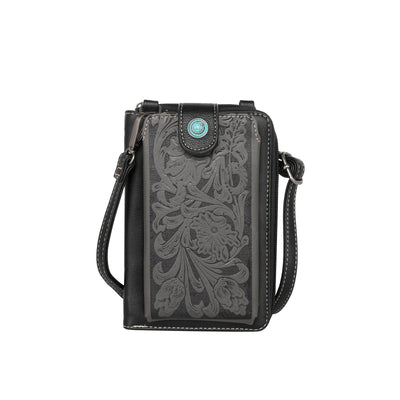 Montana West - Western Tooled Phone Case Crossbody Wallet