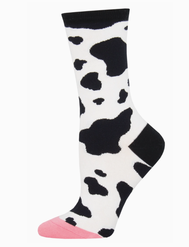 Moo! Cow Adult Socks