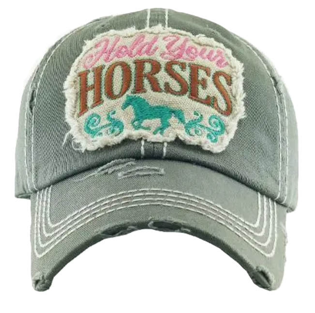 AWST Distressed "Hold Your Horses" Cap