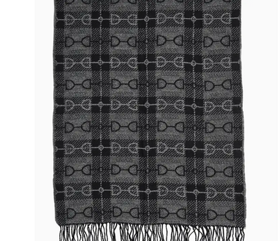 AWST Intl Snaffle Bit Plaid Acrylic Scarf