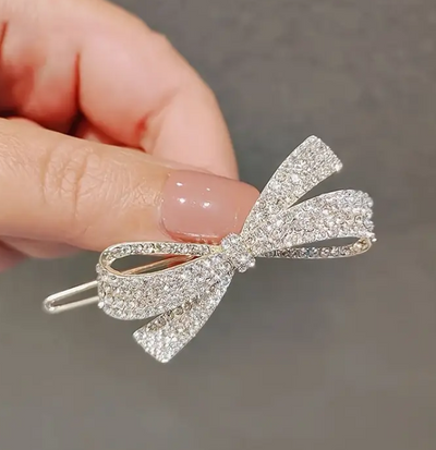 Bedazzled Bow Shaped Barettes