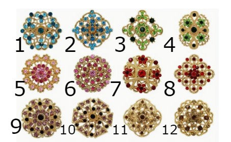 Jeweled Show Pins - LARGE