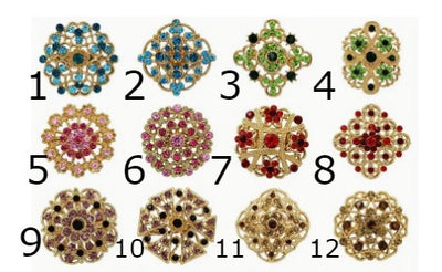 Jeweled Show Pins - LARGE