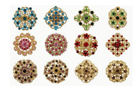 Jeweled Show Pins - LARGE