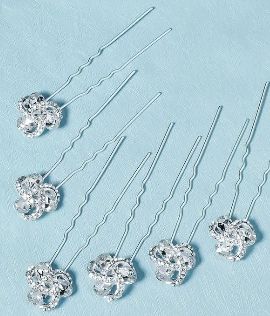 Knotted Diamond Hair Pins