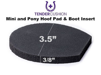 Tender Cushion Shock Absorbing Rubber Hoof Pad (Multiple Sizes Available)