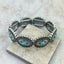 Southwest Style Silver Natural Stone Concho Stretch Bracelet