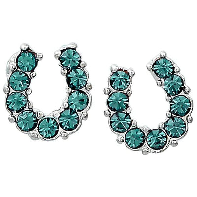 AWST Int'l Rhinestones Horseshoe Earrings Giftbox