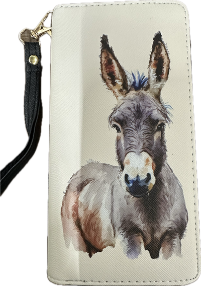 AWST Int'l "Lila" Donkey Head Wallet W/Wristlet