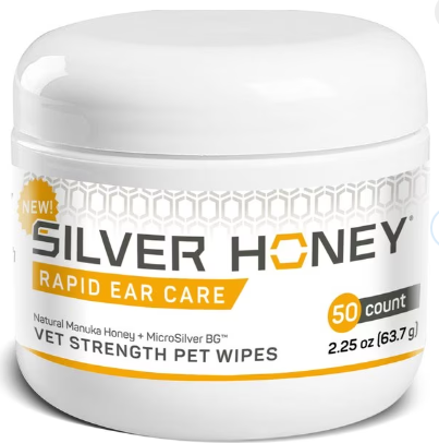 Silver Honey Rapid Ear Care Vet Strength Dog & Cat Wipes - 50 count