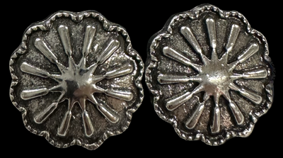 Small Sun Burst Concho Stud Earrings