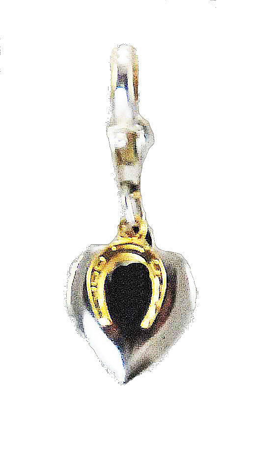 The Finishing Touch - Barbary Heart Locket with Horse Shoe Charm BARB2008