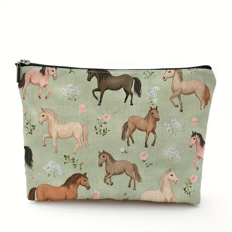 Whimsical Horse Makeup Bag