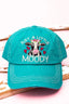 Distressed "Just A Little MOOdy" Hat (Multiple Colors Available)