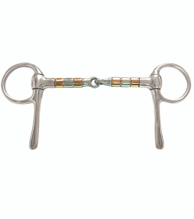 Jacks Half Cheek Jointed Snaffle Bit with Copper Rollers