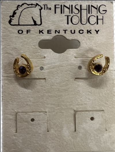 The Finishing Touch Mini Horseshoe Stone Earring