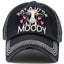 Distressed "Just A Little MOOdy" Hat (Multiple Colors Available)