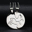 2 Piece Horse Cutout Friendship Necklace