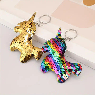 Sequin Unicorn Keychain