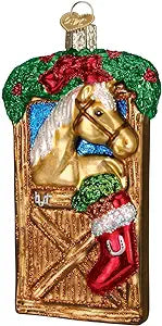 Old World Christmas - Horse in Stall Glass Blown Ornaments