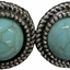 Turquoise Stud Earrings (Silver Or Copper)