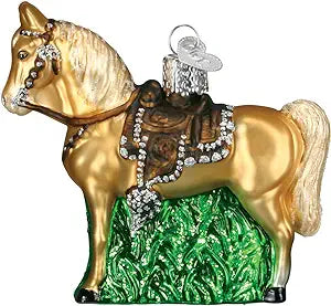 Old World Christmas Ornaments - Western Horse Glass Blown Ornaments