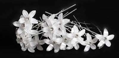 Crystal Flower Hair Pins (Sold Individually)