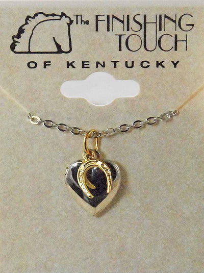 The Finishing Touch Heart Locket with Horseshoe Charm